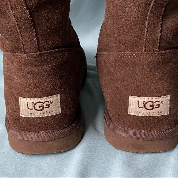 Ugg Sunset Zip Tall Boots, Chocolate Brown Sz 7 - Picture 6 of 11